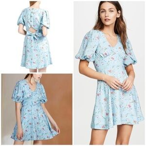 N12H Charlotte Les Fleur Floral Flower Cut Out Cottagecore Babydoll Dress XS​​​